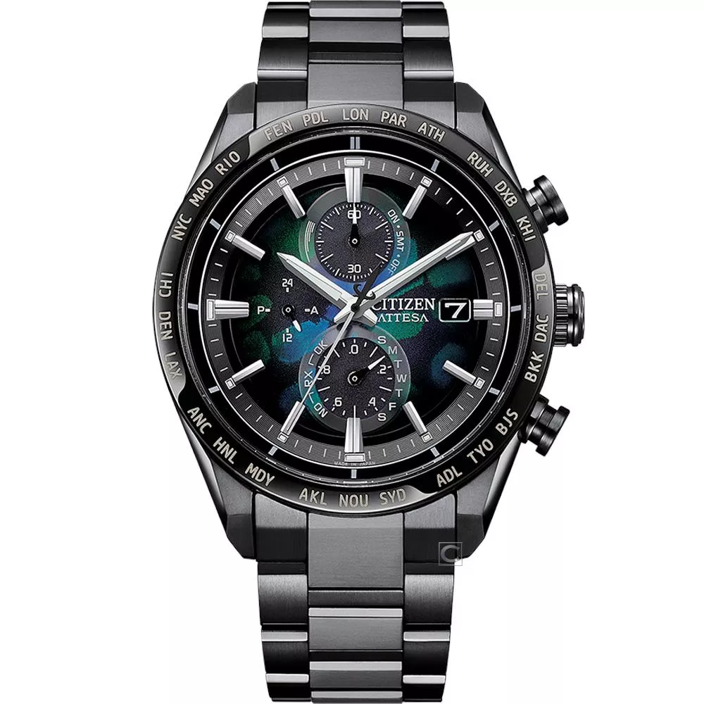 Citizen 星辰 ATTESA 永恆時刻 光動能 電波錶 鈦金屬 男錶-AT8286-65E