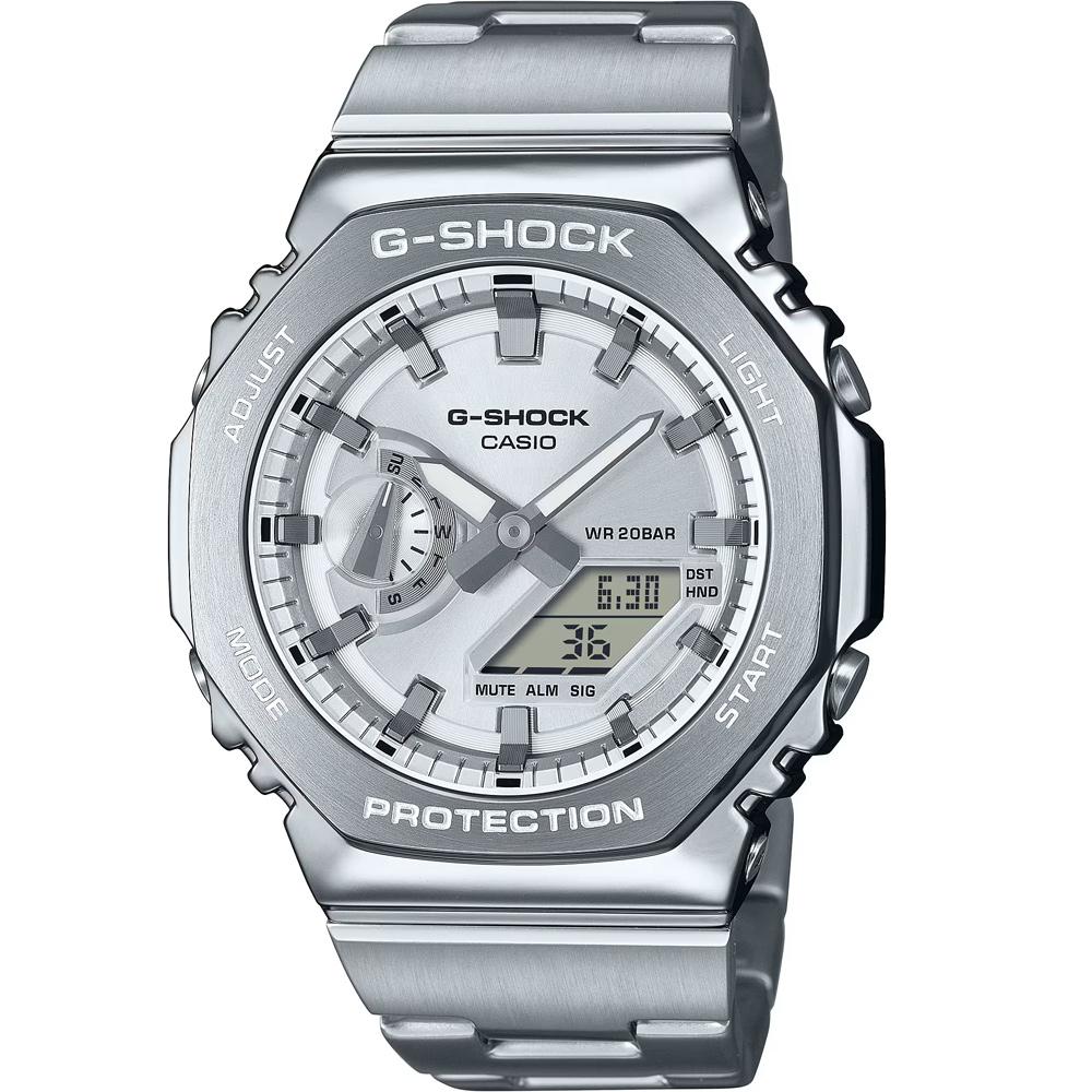 CASIO卡西歐 G-SHOCK 經典八角 金屬 八角形錶殼 男錶-GM-2110D-7A