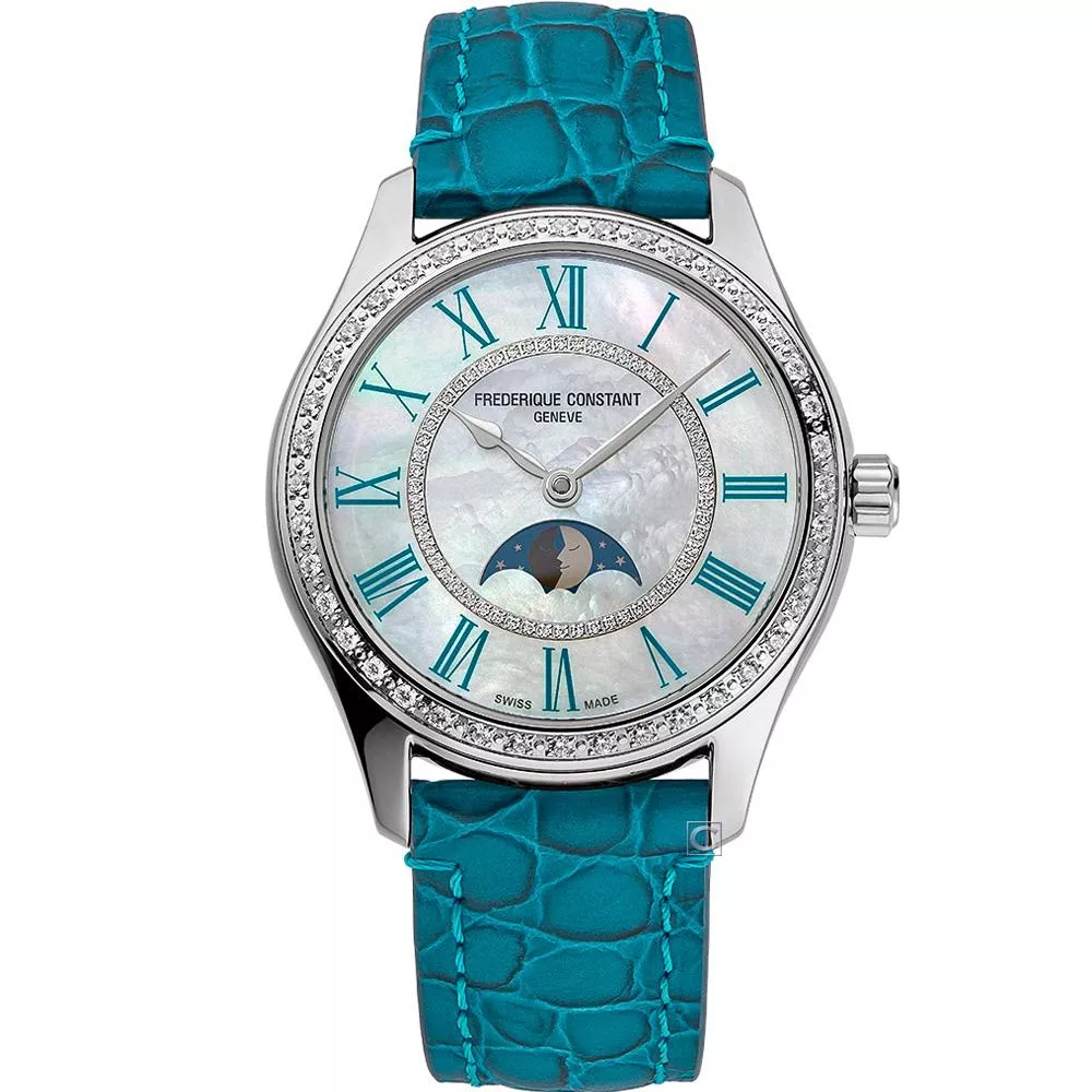 CONSTANT 康斯登 Classics Elegance 珍珠貝月相 真鑽機械錶-36mm/FC-331MPWTD3BD6 CONSTANT 康斯登 Classics Elegance 珍珠貝月相 真鑽機械錶-36mm/FC-331MPWTD3BD6