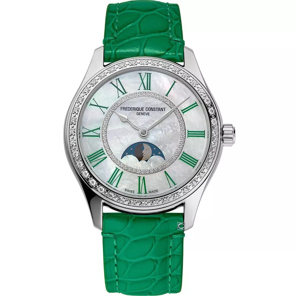 CONSTANT 康斯登 Classics Elegance 珍珠貝月相 真鑽機械錶-36mm/FC-331MPWGRD3BD6 CONSTANT 康斯登 Classics Elegance 珍珠貝月相 真鑽機械錶-36mm/FC-331MPWGRD3BD6