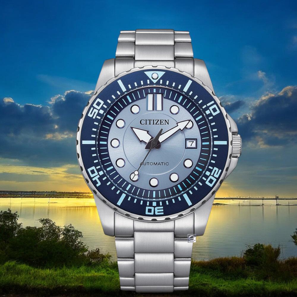 CITIZEN 星辰錶 Mechanical Beginning Blue  晨初 機械錶 男錶 手錶 指針錶43mm-NJ0178-81M