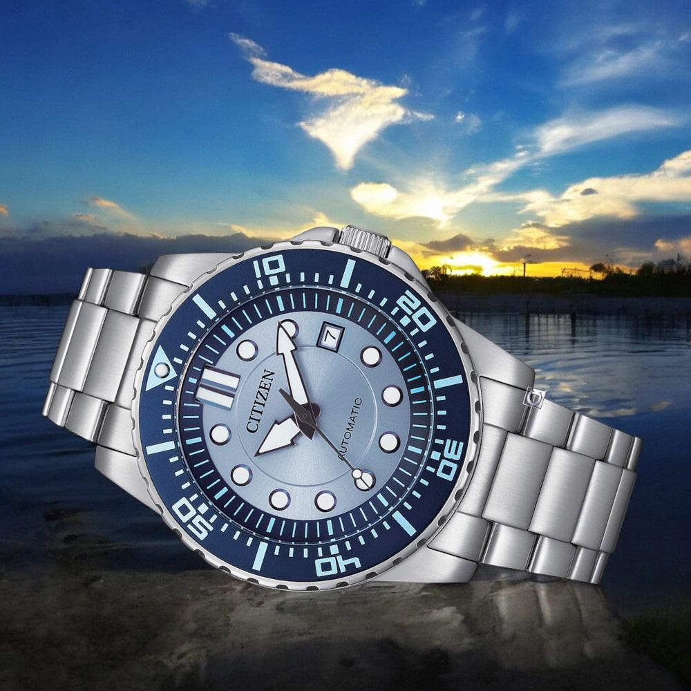 CITIZEN 星辰錶 Mechanical Beginning Blue  晨初 機械錶 男錶 手錶 指針錶43mm-NJ0178-81M