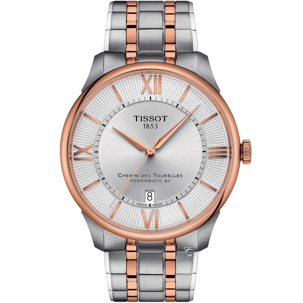 (聊聊甜甜價)  TISSOT 天梭錶 杜魯爾 Powermatic 80機械腕錶 對錶 手錶-T1394072203800+T1392072203800