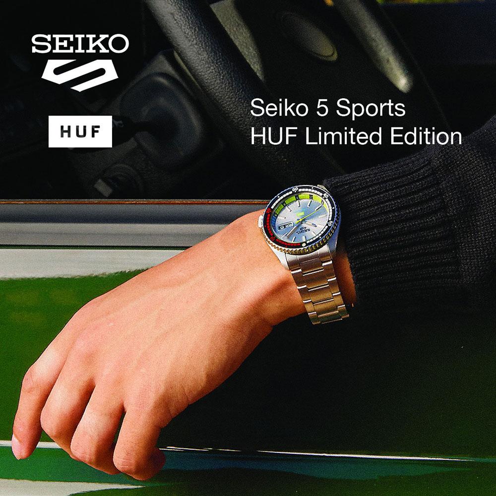 (聊聊甜甜價) SEIKO 精工 5 Sports HUF聯名機械錶 男錶 手錶-42.5mm_ 4R36-16J0N/SRPL33K1