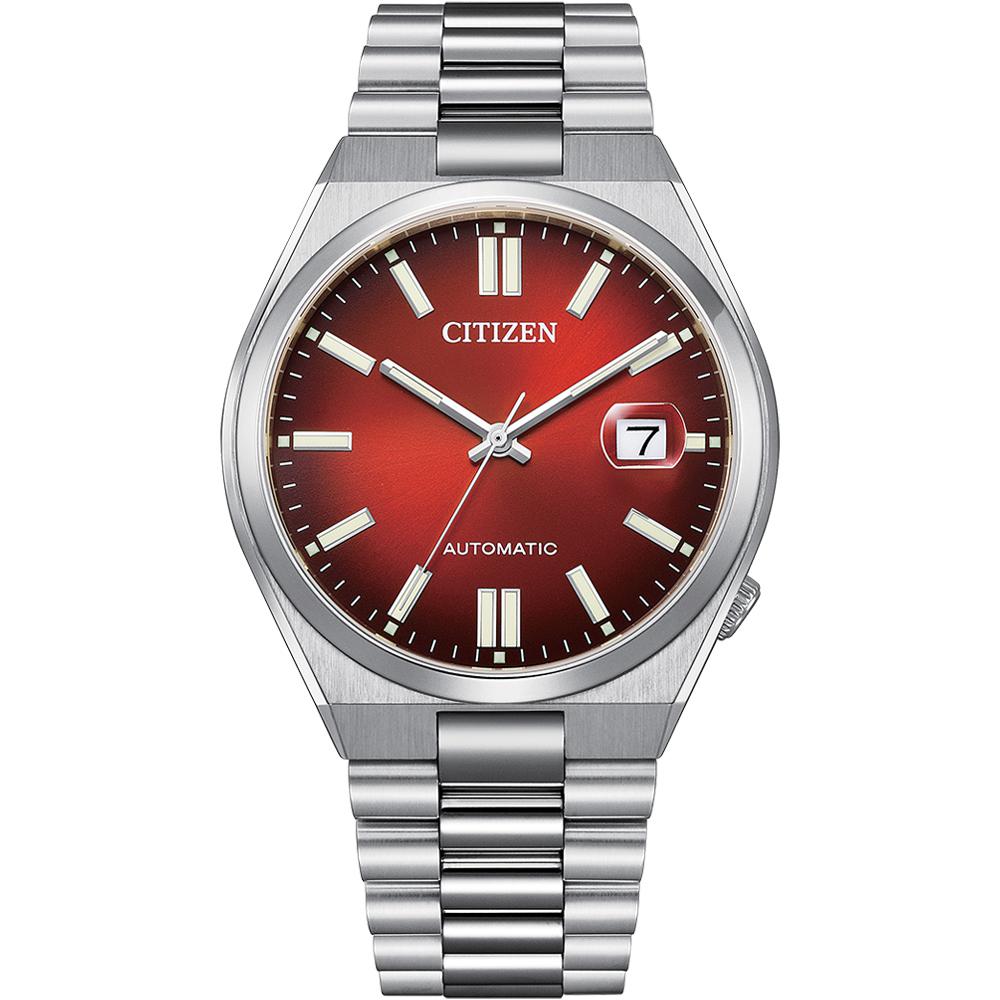 (聊聊甜甜價)  CITIZEN 星辰錶 Mechanical 時尚機械腕錶 男錶 女錶 手錶 指針錶-紅40mm NJ0150-56W