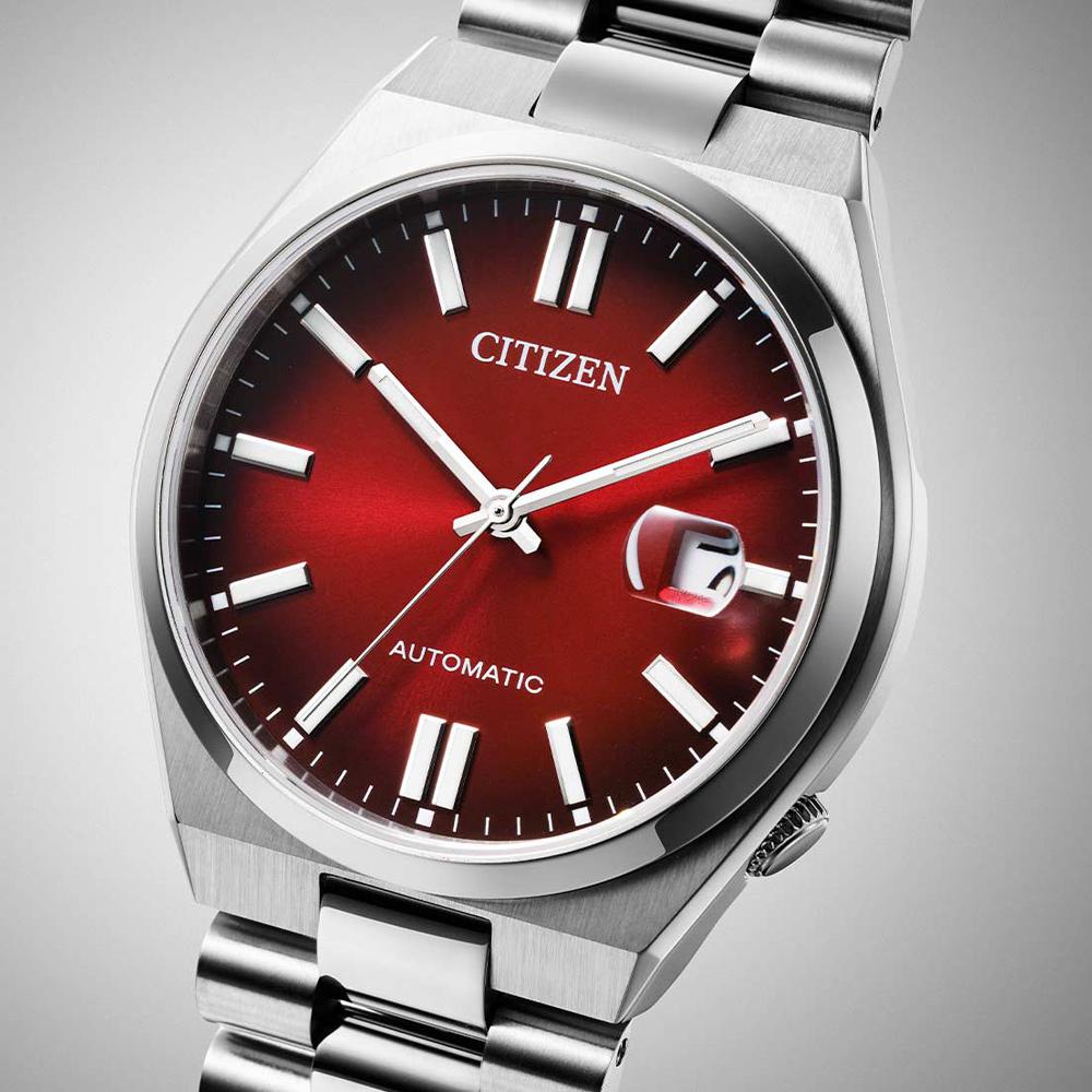 (聊聊甜甜價)  CITIZEN 星辰錶 Mechanical 時尚機械腕錶 男錶 女錶 手錶 指針錶-紅40mm NJ0150-56W