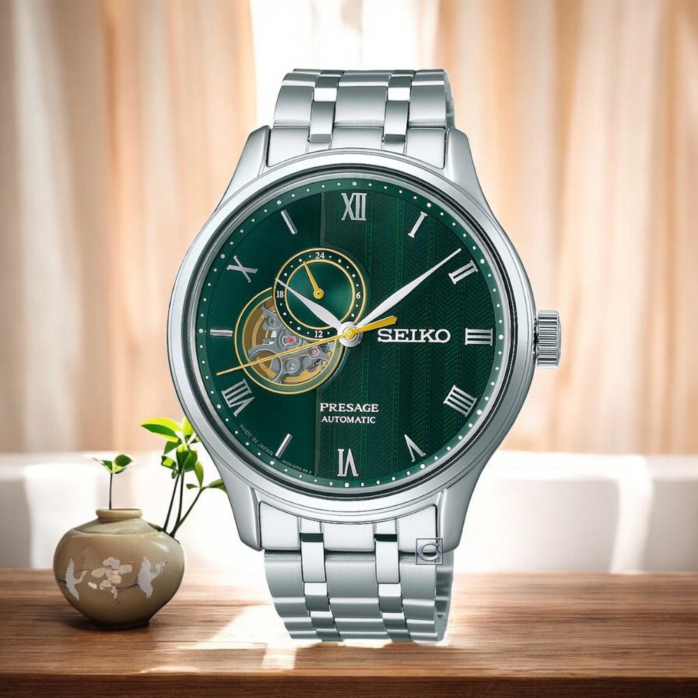 (聊聊甜甜價)  SEIKO 精工 Presage 日式庭園開芯機械錶 男錶 女錶-41mm-SSA463J1/4R39-00W0G_SK043