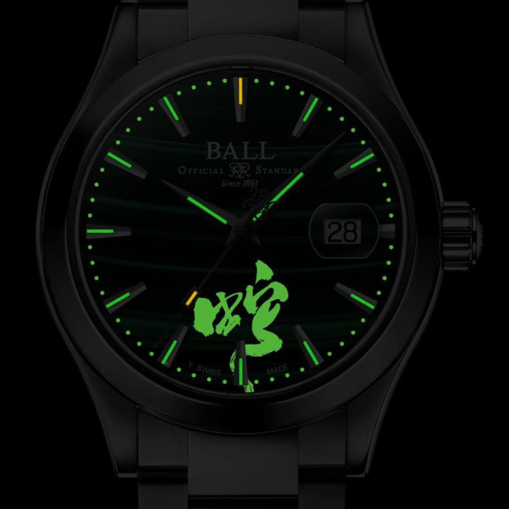 (聊聊甜甜價) BALL 波爾錶 Engineer III 蛇年限定孔雀石機械腕錶-40mm綠 NM9026C-S47-MAL