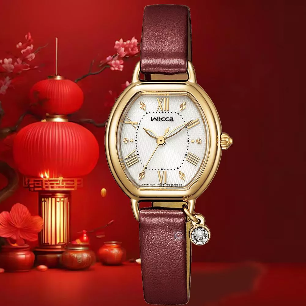 (聊聊甜甜價)  CITIZEN 星辰 wicca 系列 酒桶型 太陽能錶 女錶 手錶-KP2-523-92