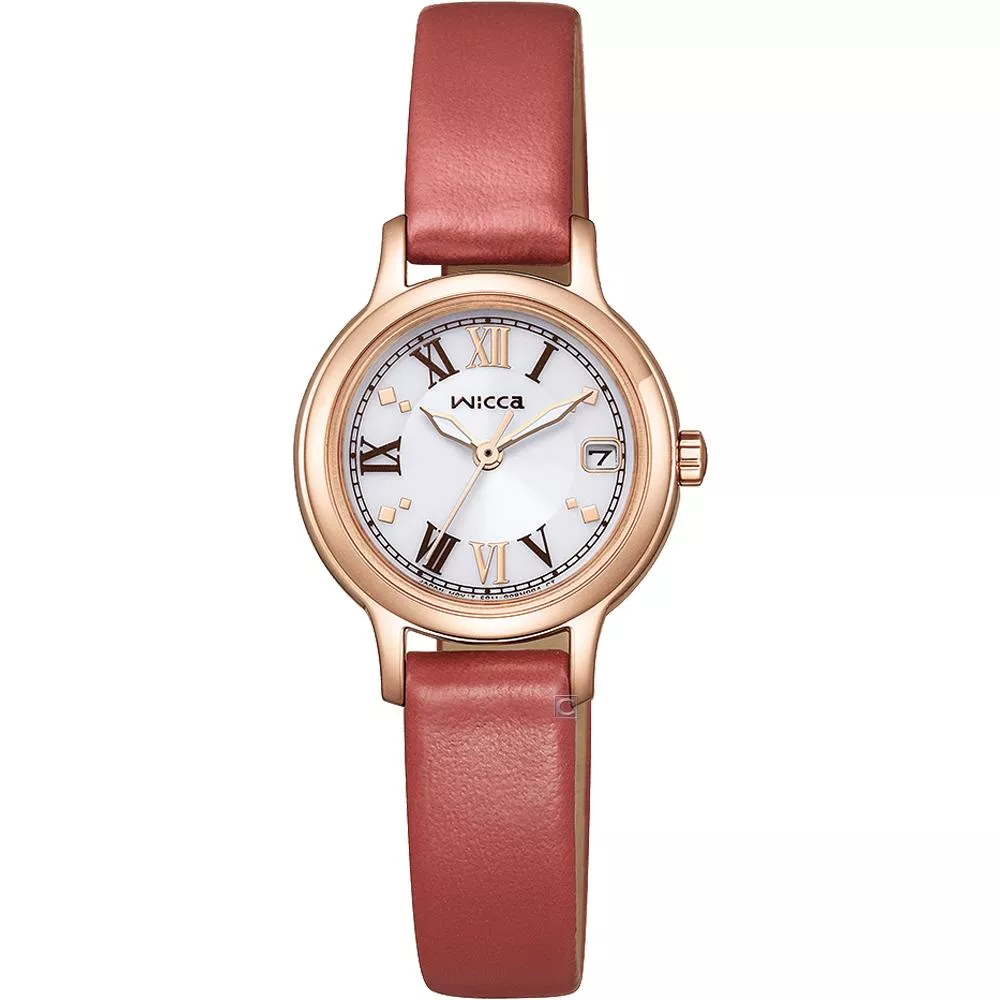 (聊聊甜甜價) CITIZEN 星辰 wicca 系列 太陽能錶 女錶 手錶-KH4-963-14/紅色24mm