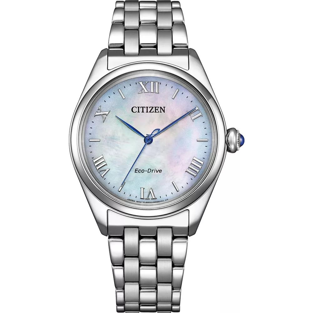 (聊聊甜甜價) CITIZEN 星辰 L系列 鈴蘭簡約 光動能錶 女錶 珍珠母貝-33mm EM1140-80D (聊聊甜甜價) CITIZEN 星辰 L系列 鈴蘭簡約 光動能錶 女錶 珍珠母貝-33mm EM1140-80D