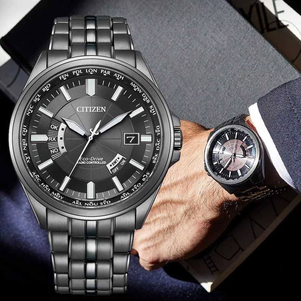 (聊聊甜甜價) CITIZEN 星辰錶 限量 光動能 電波錶 萬年曆手錶 夜色黑-CB0294-54E (聊聊甜甜價) CITIZEN 星辰錶 限量 光動能 電波錶 萬年曆手錶 夜色黑-CB0294-54E