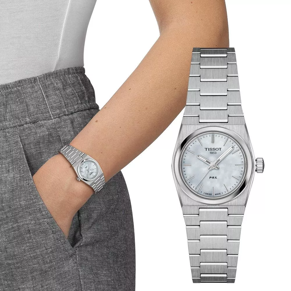 (聊聊甜甜價)  TISSOT 天梭 官方授權 PRX系列 25mm 魅力時尚腕錶 女錶-T1370101111100