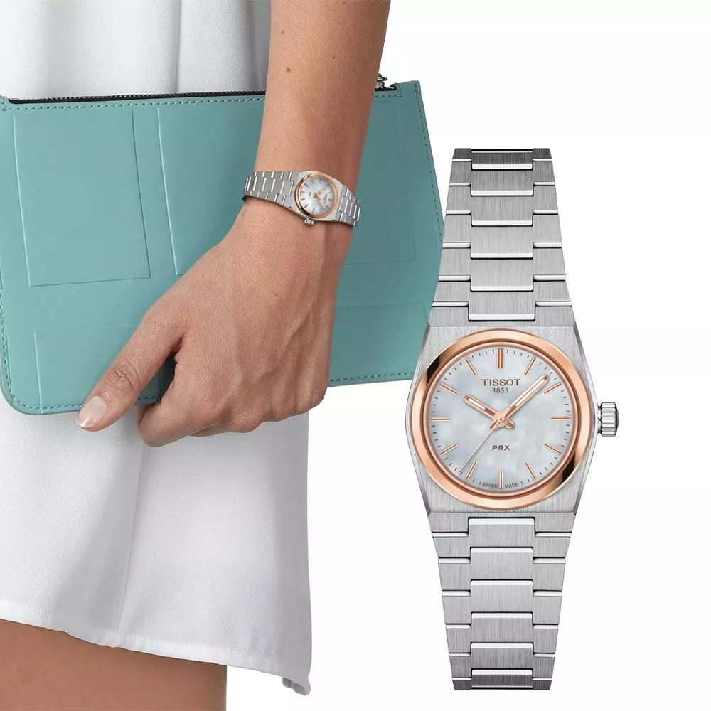 (聊聊甜甜價) TISSOT 天梭 官方授權 PRX系列 25mm 魅力時尚腕錶 女錶-T1370102111100