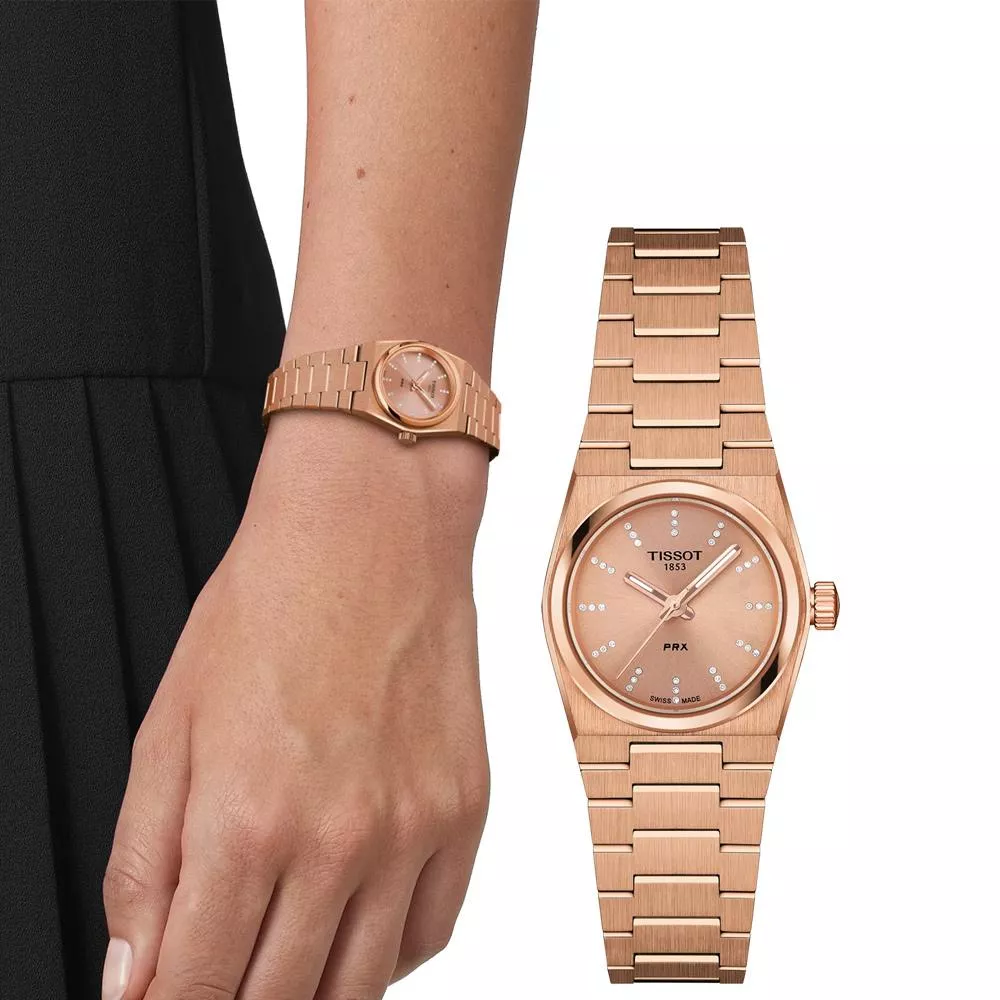 (聊聊甜甜價) TISSOT 天梭 官方授權 PRX系列 25mm 魅力時尚鑽錶 女錶-T1370103350600