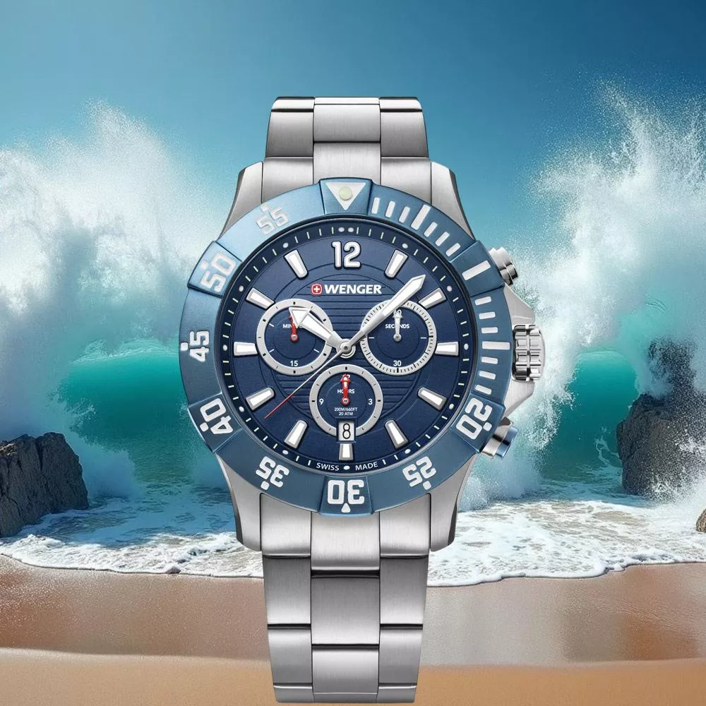 (聊聊甜甜價)  WENGER 威格錶 Seaforce 征服怒海 200米潛水錶 男錶 手錶-01.0643.119