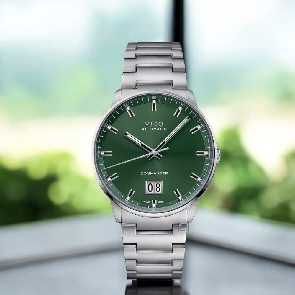 MIDO 美度錶 Commander 指揮官系列 Big Date 紀念日機械錶-M0216261109100/綠42mm