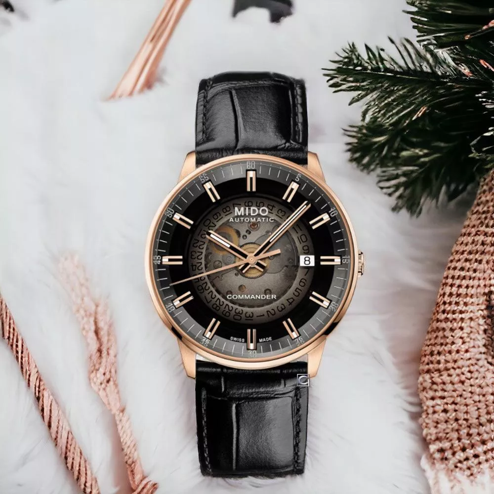 (聊聊甜甜價)  MIDO 美度錶 官方授權經銷商 Commander Gradient系列 煙灰漸層機械錶-M021407364110