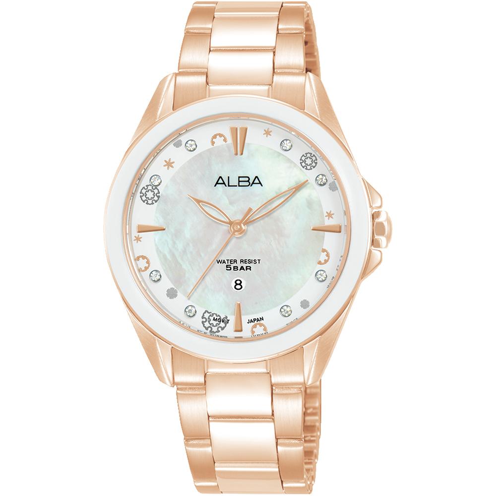 (聊聊甜甜價)  ALBA CUTiE! 晶花白蝶貝女錶-33mm VJ22-X435K.AH7DV0X1