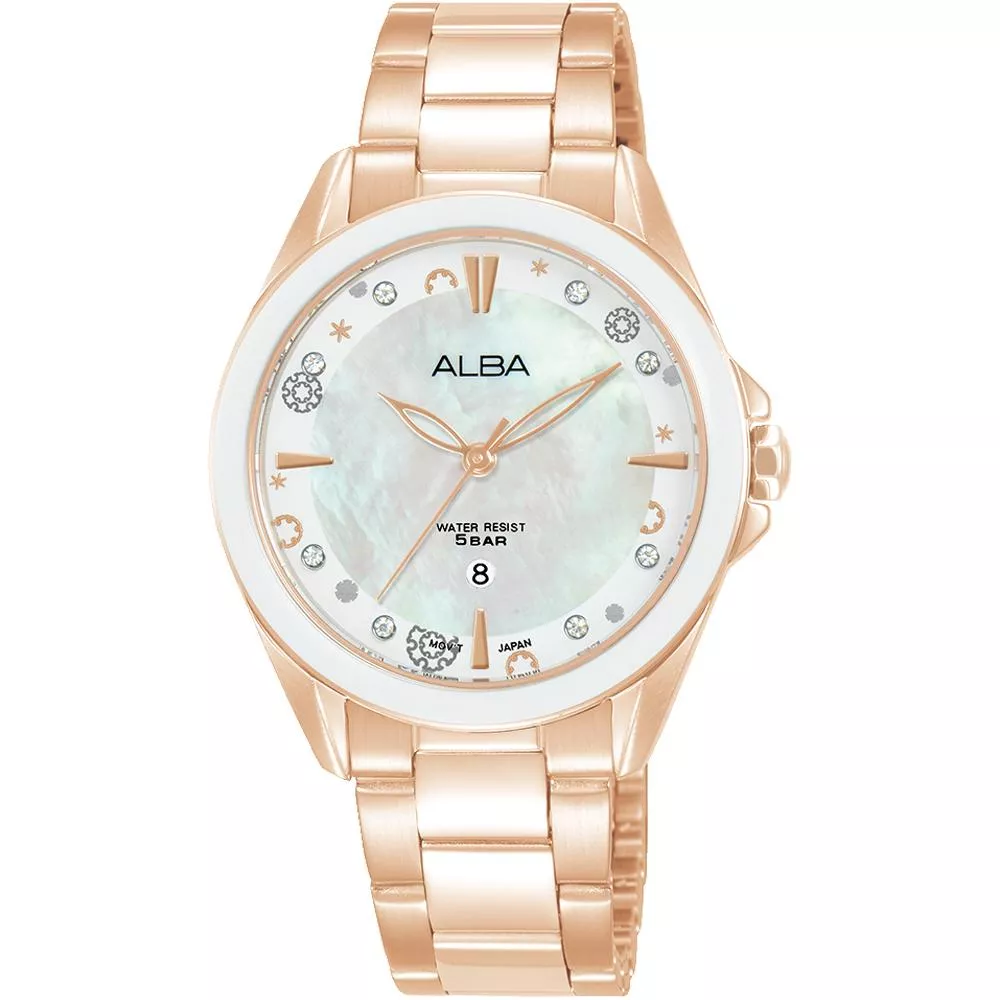 (聊聊甜甜價)  ALBA CUTiE! 晶花白蝶貝女錶-33mm VJ22-X435K.AH7DV0X1