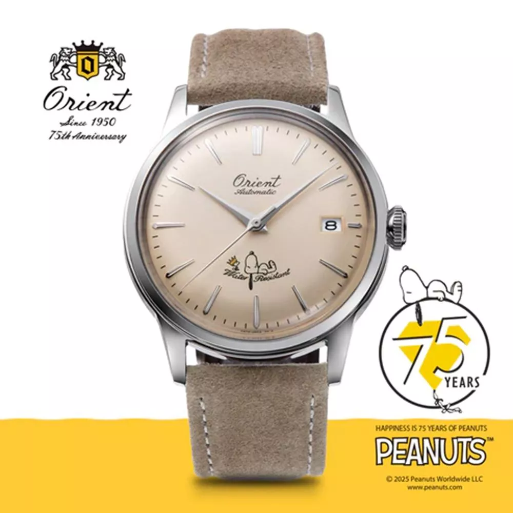 ORIENT x PEANUTS  史努比75週年紀念 機械錶 手錶-RA-AC0M17G