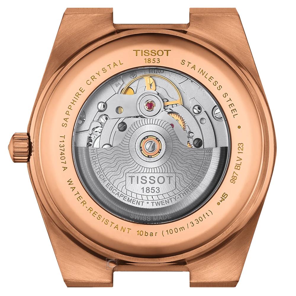 TISSOT 天梭錶 PRX POWERMATIC 80 玫瑰金色 機械錶-T1374073304100