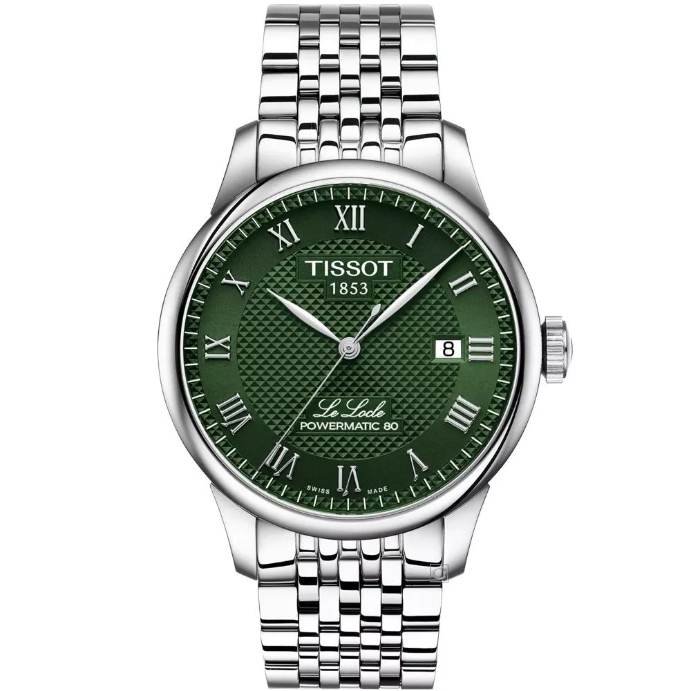 TISSOT 天梭 LE LOCLE 力洛克 自動機械錶 男錶 手錶 _T0064071109300綠色 TISSOT 天梭 LE LOCLE 力洛克 自動機械錶 男錶 手錶 _T0064071109300綠色