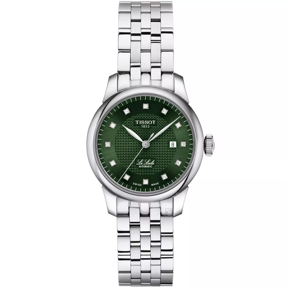 TISSOT 天梭 LE LOCLE 力洛克 機械腕錶 女錶_T0062071109600/綠色 TISSOT 天梭 LE LOCLE 力洛克 機械腕錶 女錶_T0062071109600/綠色
