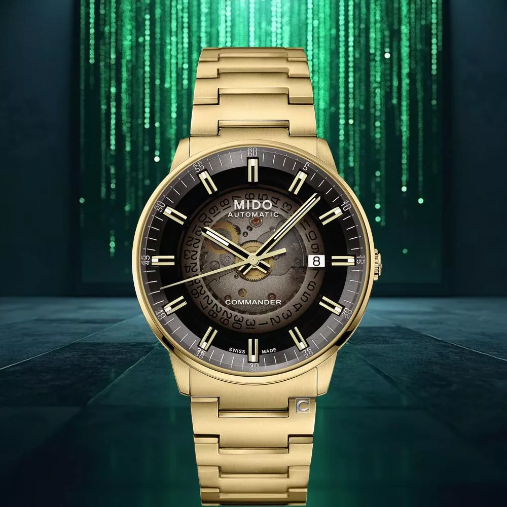 (聊聊甜甜價)  MIDO 美度 官方授權 COMMANDER 香榭 漸變機械錶 男錶 手錶-40mm M0214073341101