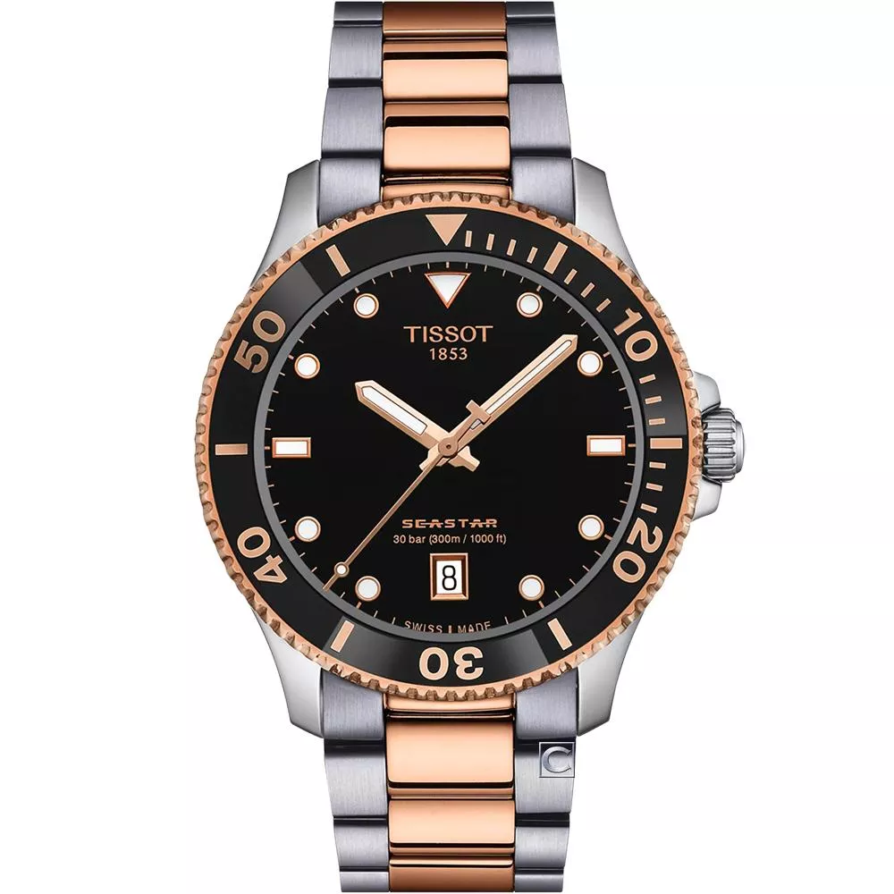 TISSOT 天梭錶 官方授權 SEASTAR 1000 海星 300米防水錶 男錶 手錶-T1204102205101