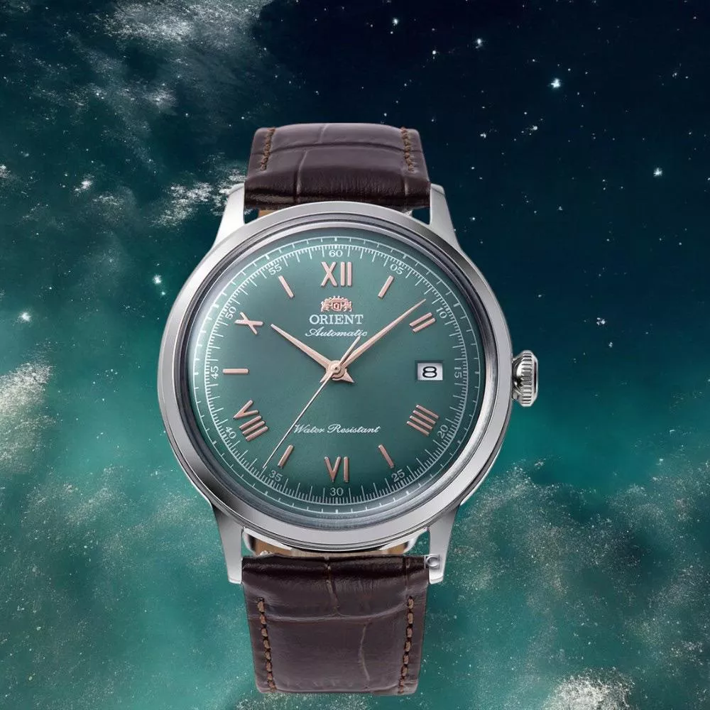 (聊聊甜甜價) ORIENT 東方錶 Classic Bambino 復古機械腕錶-40.5mm綠 RA-AC0023E