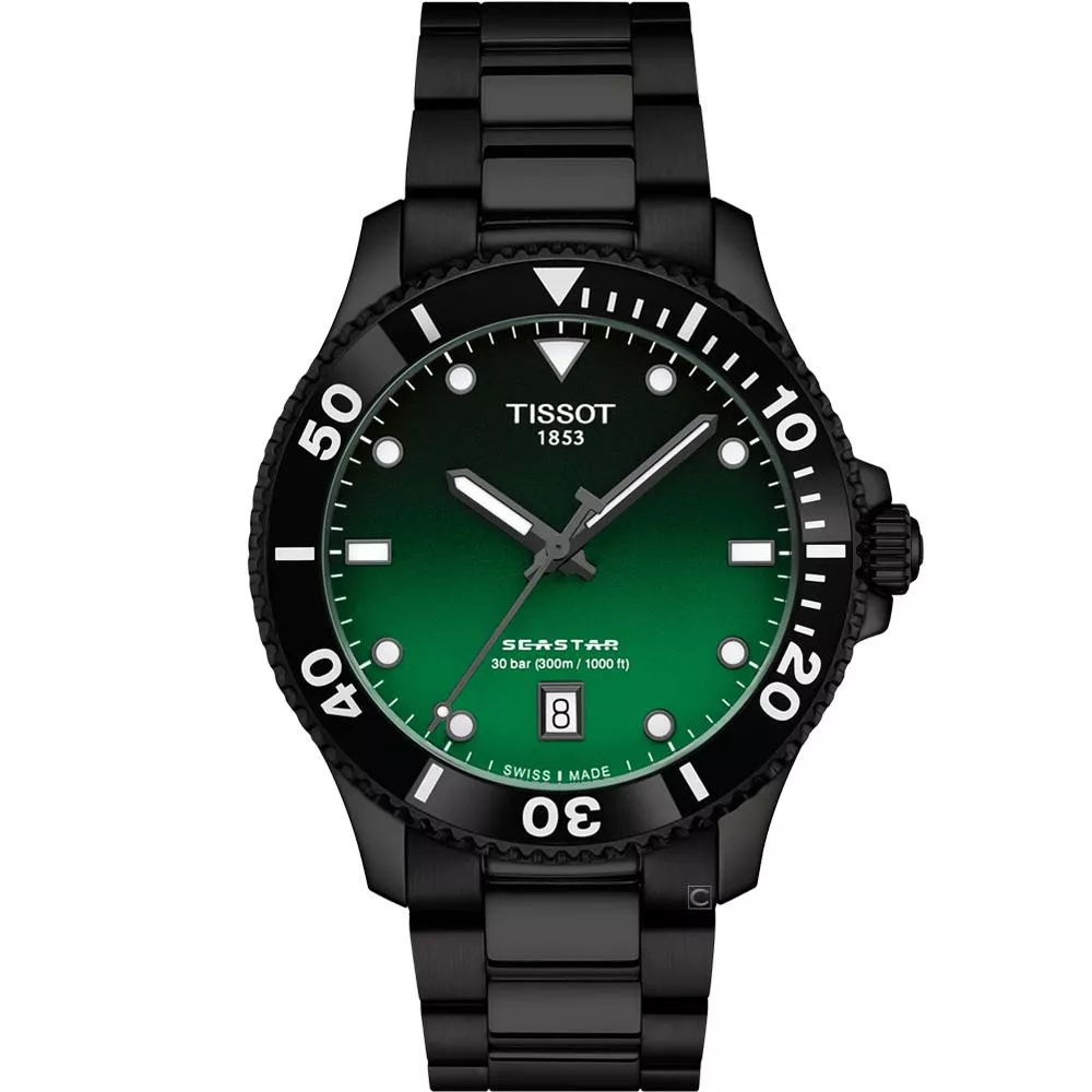 TISSOT 天梭錶 官方授權 SEASTAR 1000 海星 300米防水錶 男錶 手錶-T1204103309100