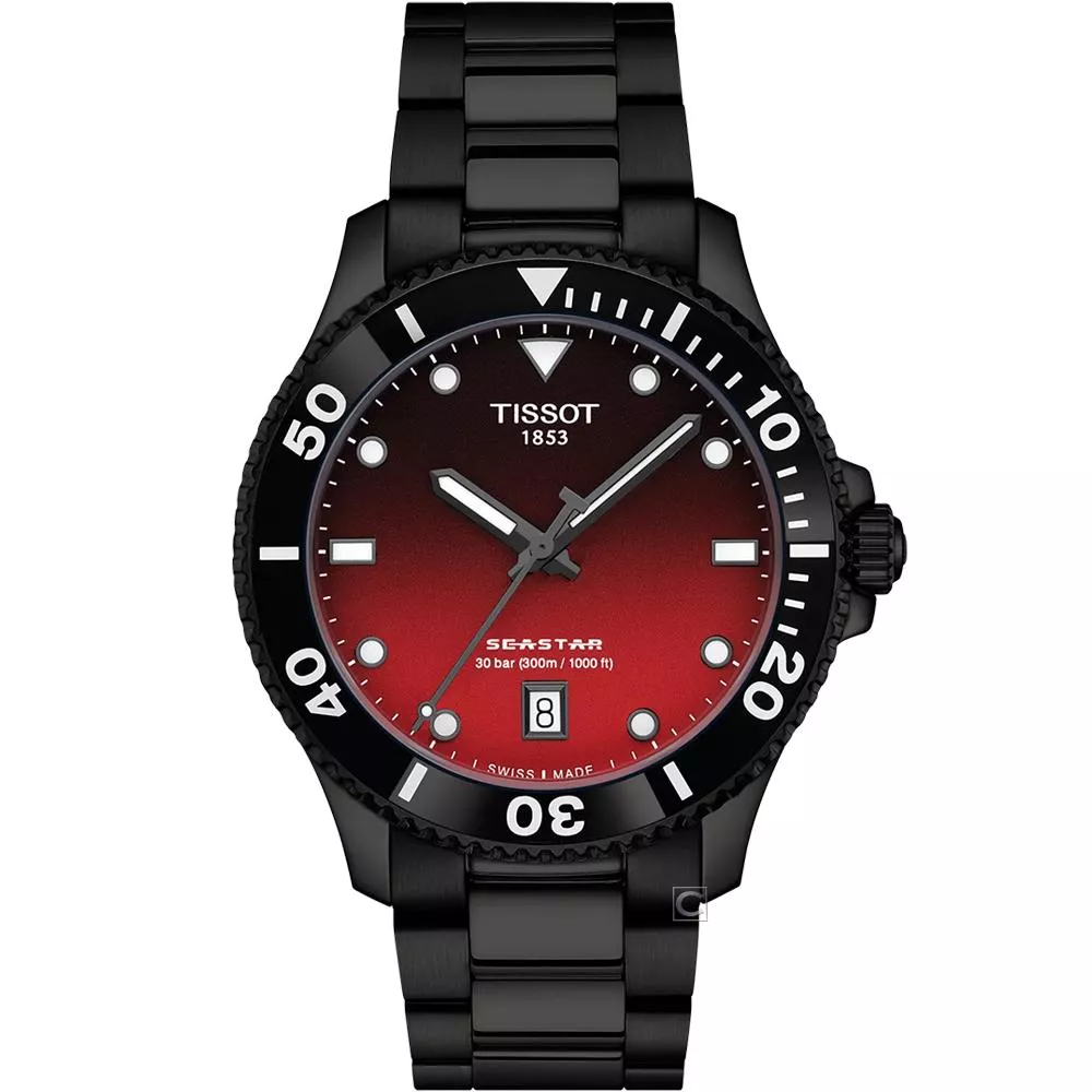 TISSOT 天梭錶 官方授權 SEASTAR 1000 海星 300米防水錶 男錶 手錶-T1204103342100