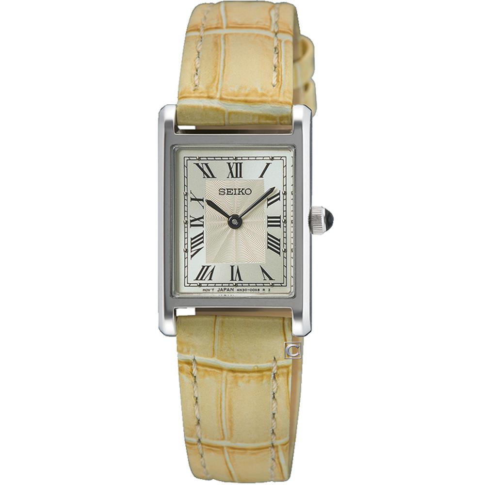 (聊聊甜甜價)  SEIKO 精工錶 CS 羅馬刻度 長方形 女錶 手錶 指針錶-SWR095P1/4N30-00H0J