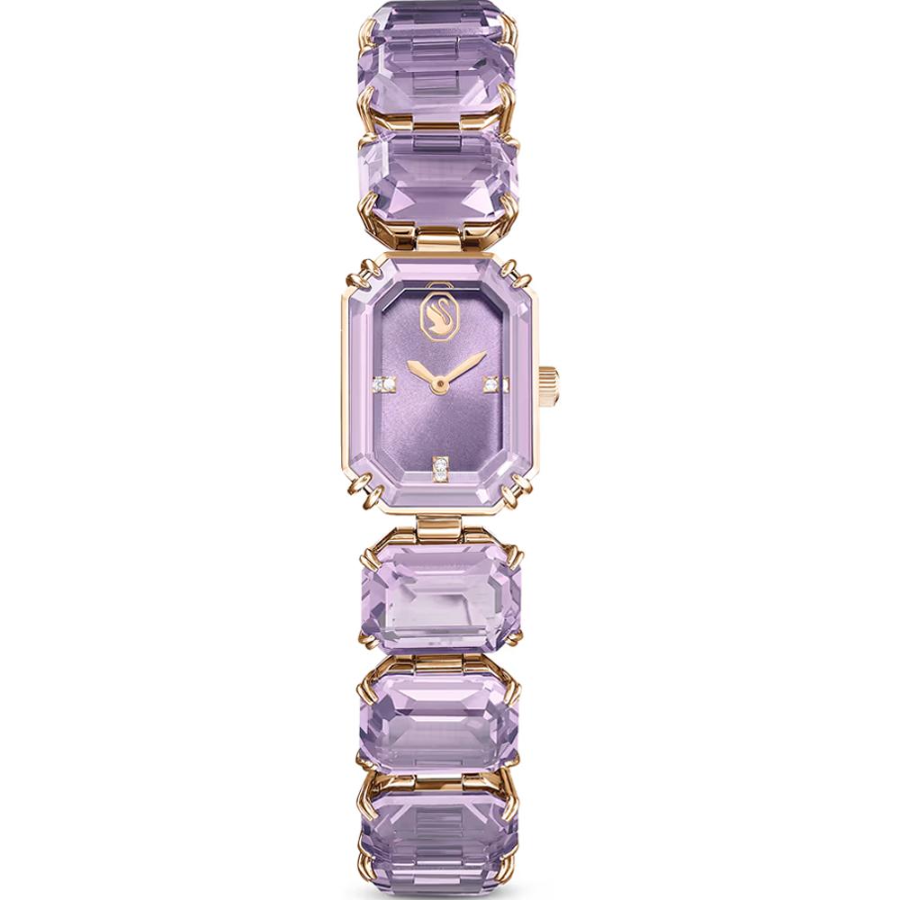 (聊聊甜甜價)  SWAROVSKI 施華洛世奇 Millenia 風格無限八角切割水晶腕錶 女錶-紫 5722364