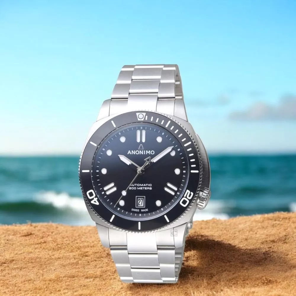 (聊聊甜甜價)  ANONIMO 吾名錶  NAUTILO Classic 皇家海軍機械錶 男錶 手錶-AM-5009.09.102.M01-暗夜黑