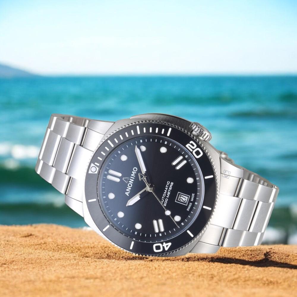(聊聊甜甜價)  ANONIMO 吾名錶  NAUTILO Classic 皇家海軍機械錶 男錶 手錶-AM-5009.09.102.M01-暗夜黑