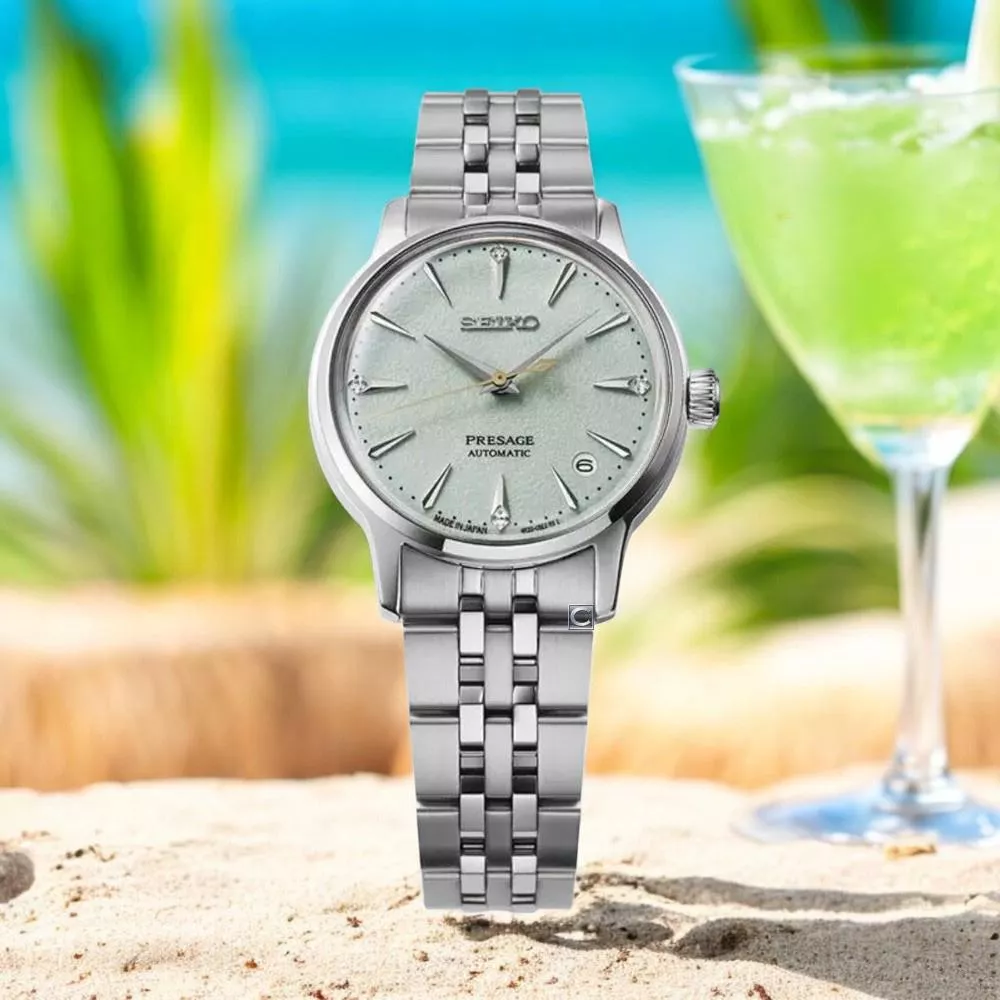 (聊聊甜甜價)  SEIKO 精工 Presage STAR BAR 調酒系列 奇異果綠色 機械錶 女錶-4R35-06S0G.SRPL63J1_SK043
