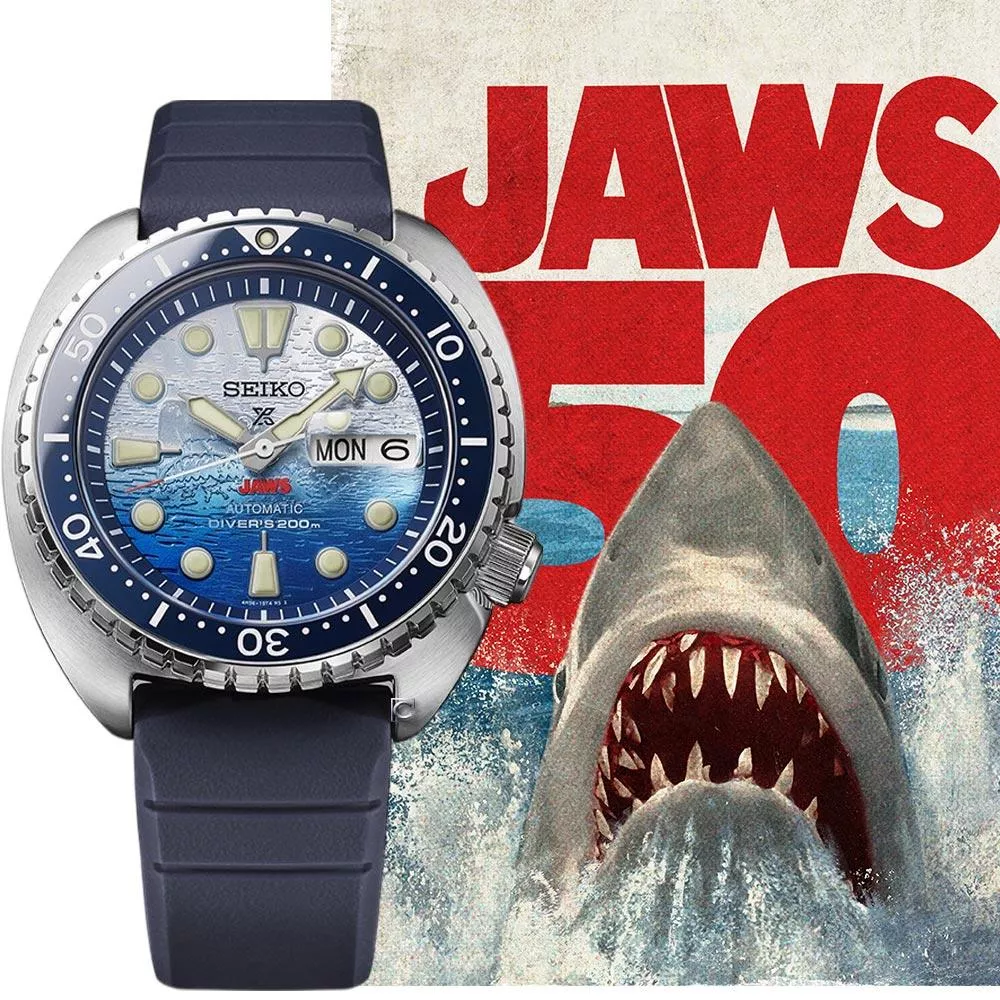 SEIKO 精工錶 Prospex 潛水《大白鯊》50週年限量紀念腕錶-45mm 4R36-17H0B.SRPL81K1