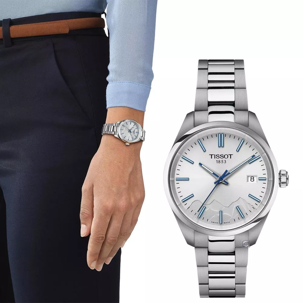 TISSOT天梭 PR 100 Jungfraubahn Quartz 34mm  少女峰 限定版 時尚腕錶 女錶-T1502101103101