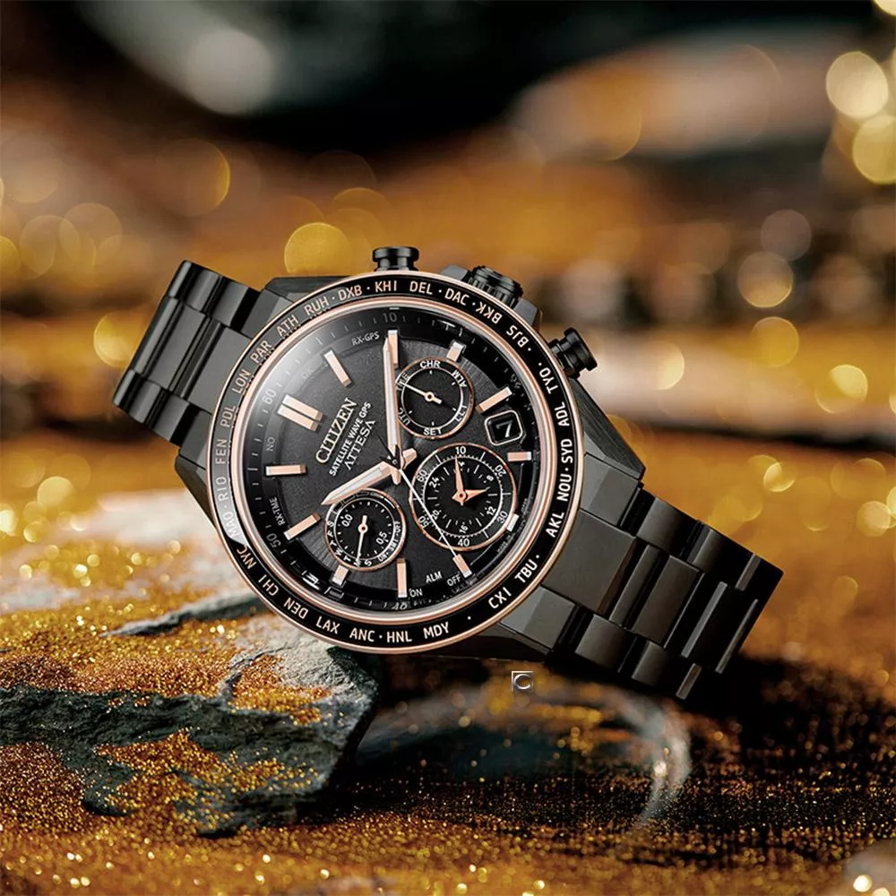 (聊聊甜甜價)  CITIZEN 星辰 ATTESA GPS 對時 光動能腕錶 男錶 手錶 鈦金屬錶-44.6mm黑 CC4074-61W