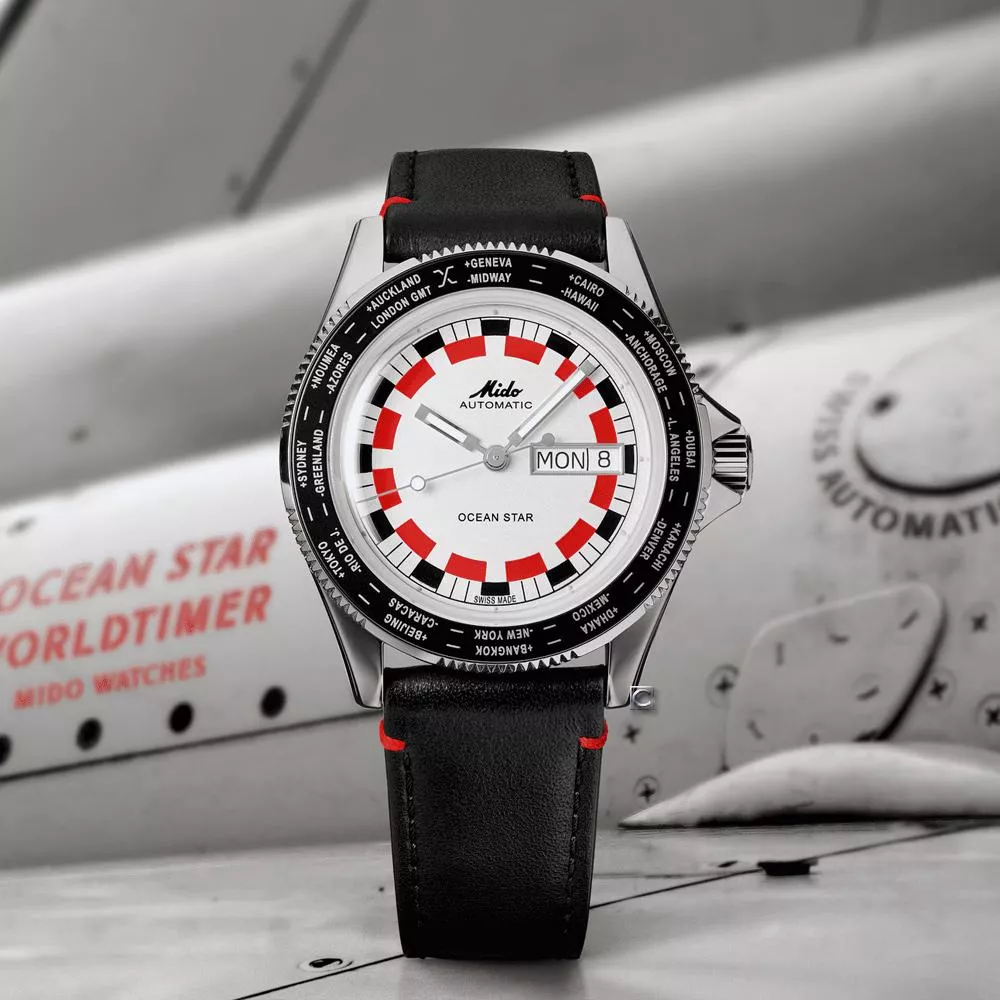 (聊聊甜甜價) MIDO 美度錶 Ocean Star 世界時間 200米機械潛水錶 手錶 男錶-M0268301603000/40.5mm