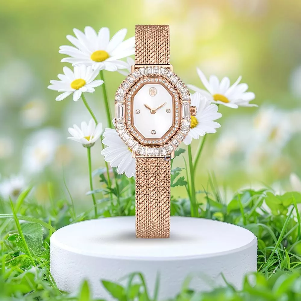 (聊聊甜甜價)  SWAROVSKI 施華洛世奇 Matrix Octagon 晶彩時刻 時尚腕錶 手錶-30x25mm 5732497