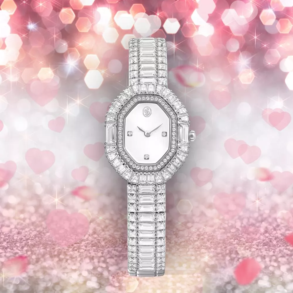 (聊聊甜甜價) SWAROVSKI 施華洛世奇 Matrix Octagon 晶彩時刻 時尚腕錶 女錶-30x25mm 5724516