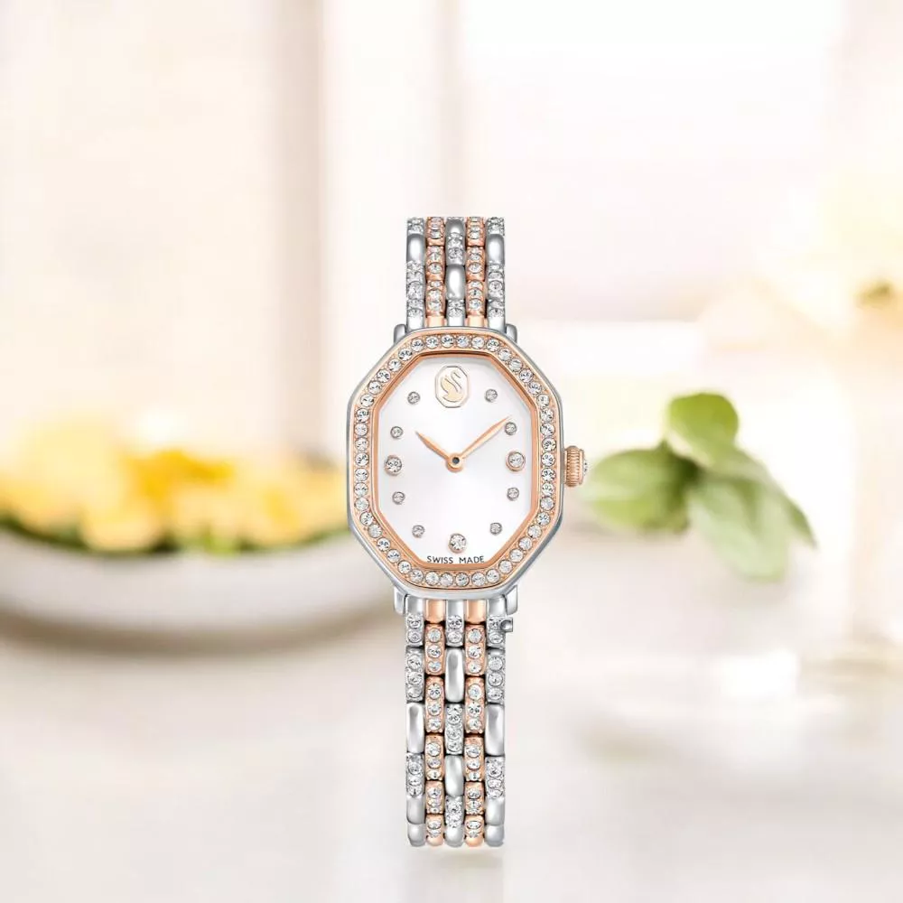 (聊聊甜甜價)  SWAROVSKI 施華洛世奇 Dextera Octagon 永恆優雅璀璨腕錶 女錶 手錶-5715521