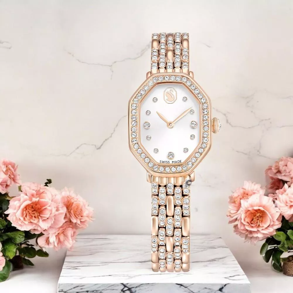 (聊聊甜甜價)  SWAROVSKI 施華洛世奇 Dextera Octagon 永恆優雅璀璨腕錶 女錶 手錶-5715517