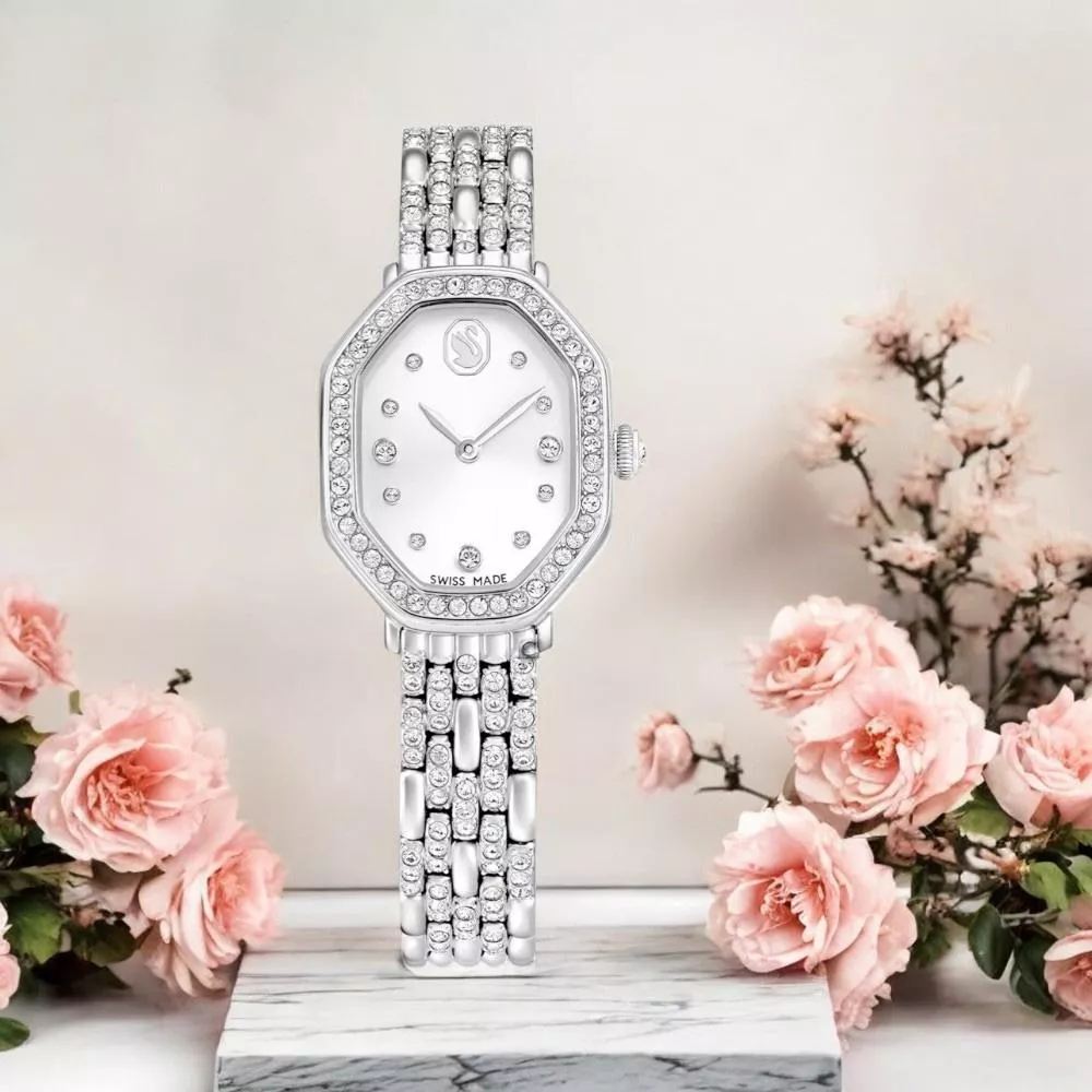 (聊聊甜甜價)  SWAROVSKI 施華洛世奇 Dextera Octagon 永恆優雅璀璨腕錶 女錶 手錶-5698690