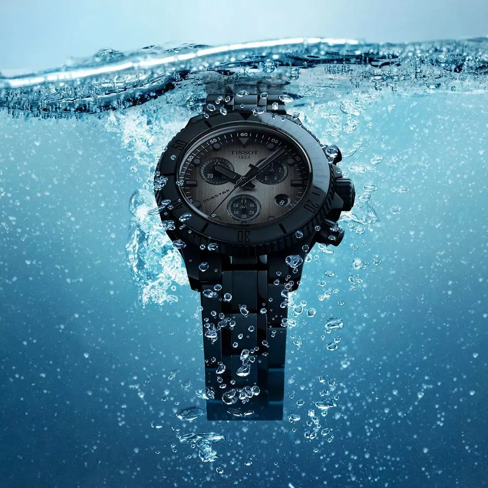 TISSOT 天梭錶 官方受權  SEASTAR 1000 海星38mm 計時運動錶 女錶 中性錶-T1202173306100