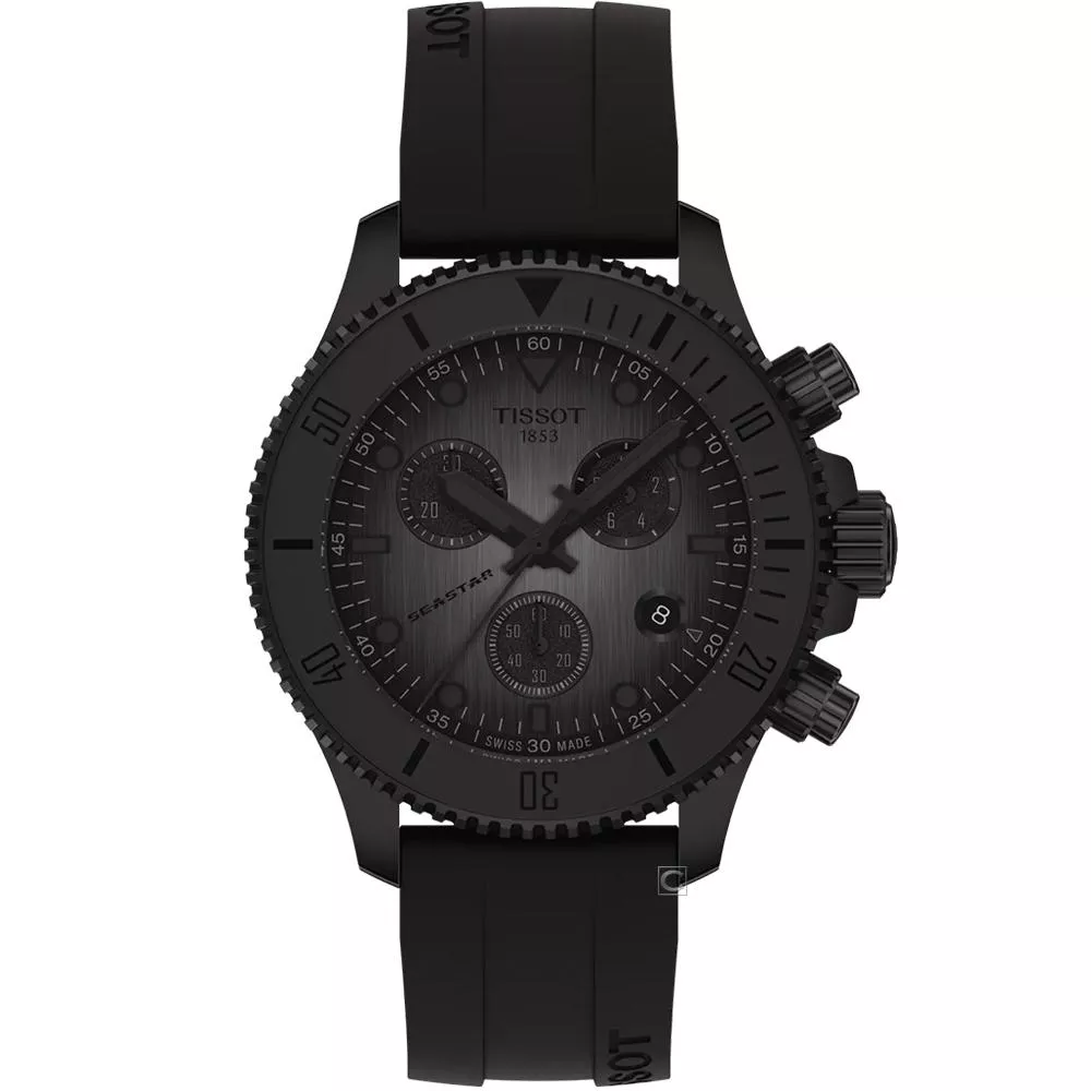 TISSOT 天梭錶 官方受權  SEASTAR 1000 小海星38mm 計時運動錶 女錶 中性錶-T1202173706100