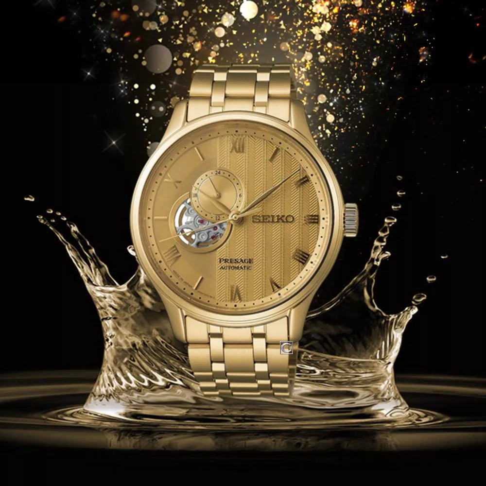 (聊聊甜甜價) SEIKO 精工 Presage 日式庭園開芯機械錶 男錶 手錶-41mm_4R39-00W0Y.SSA468J1_sk043